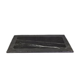 American Metalcraft MBR15 14.5" Rectangular Dual Tone Black Marble Melamine Serving Platter