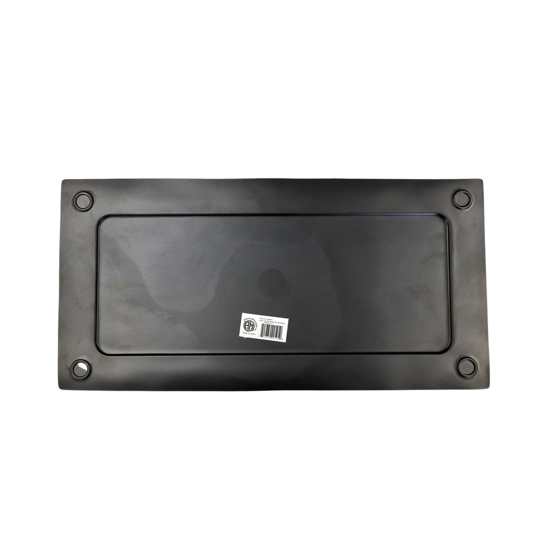American Metalcraft  MBR18 18" Rectangular Dual Tone Black Marble Melamine Serving Platter