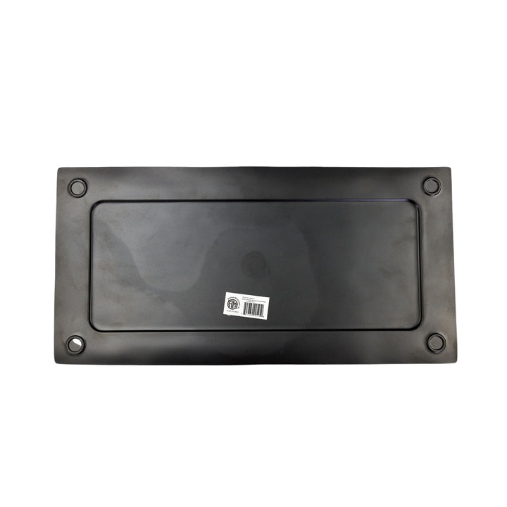 American Metalcraft  MBR18 18" Rectangular Dual Tone Black Marble Melamine Serving Platter