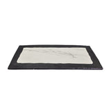 American Metalcraft MWR18 Black and White Marble Serving Board 18"
