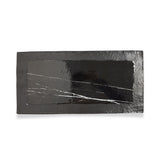 American Metalcraft MBR15 14.5" Rectangular Dual Tone Black Marble Melamine Serving Platter