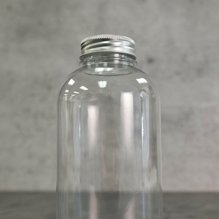 American Metalcraft BV8 8 oz Plastic Beverage Bottle with Aluminum Lid American Metalcraft