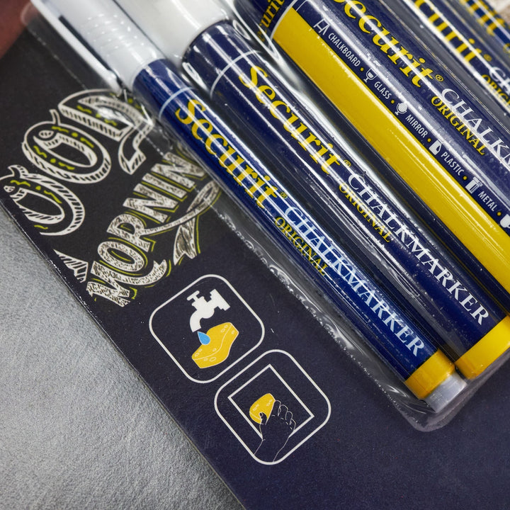 American Metalcraft 5 Pack White Chalk Markers (BLSMAMIXV5WT) American Metalcraft