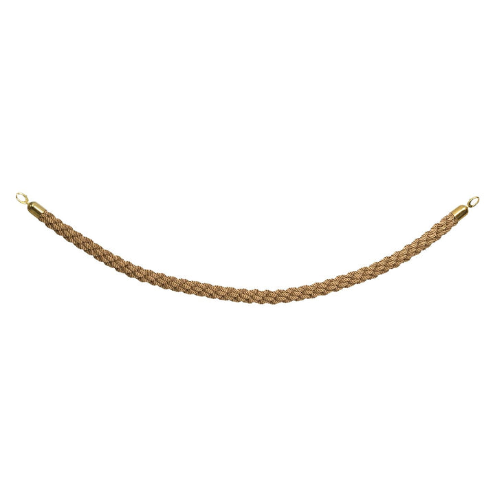 American Metalcraft RSCLRPGOBR 5' Braided Bronze Barrier Rope with Gold Ends
