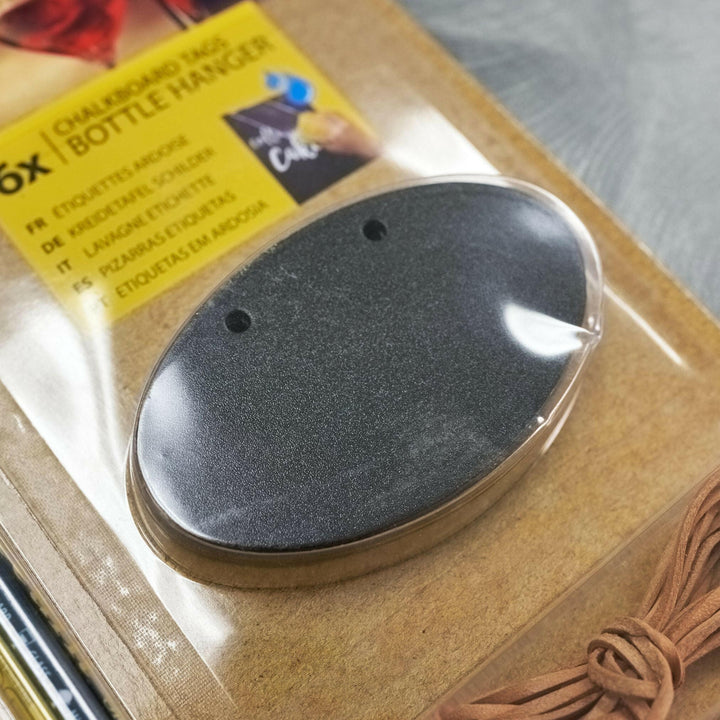 American Metalcraft TAGBOTTLE Chalk Board Bottle Tag Hanger 6 Pack American Metalcraft