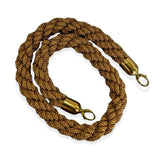 American Metalcraft RSCLRPGOBR 5' Braided Bronze Barrier Rope with Gold Ends American Metalcraft