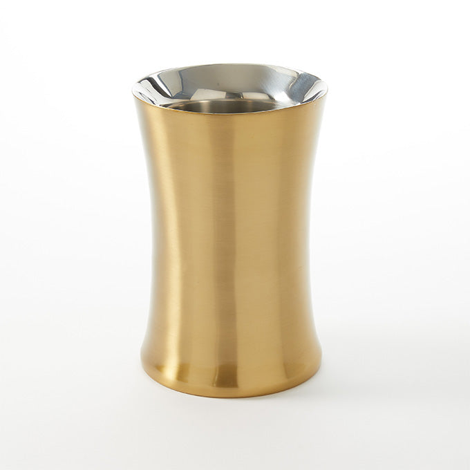 American Metalcraft GDWW5 Gold Plated Double Wall Satin Stainless Steel Champagne Chiller American Metalcraft