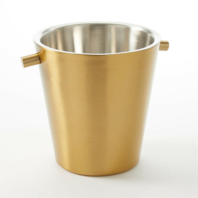 American Metalcraft GDWC7 Gold Plated Double Wall Satin Stainless Steel Champagne Holder American Metalcraft