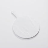 American Metalcraft FSRW11  12" Round White Faux Slate Serving Peel