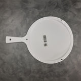 American Metalcraft FSRW11  12" Round White Faux Slate Serving Peel