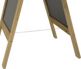 American Metalcraft SBSN135 Natural Wood Double Sided A Frame Chalkboard 29 3/8" x 53 1/8"