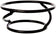 American Metalcraft LWUS536 2.875" x 5" Wrought Iron Riser