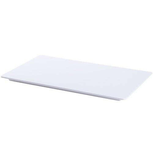 American Metalcraft MEL189 18" x 9" x .75" Endurance White Melamine Rectangular Flat Platter American Metalcraft