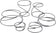 American Metalcraft LWUS6 Wrought Iron Riser Set of 6
