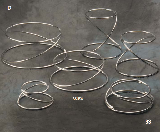 American Metalcraft SSUS6 Stainless Steel Swirl Riser 6 Piece Set