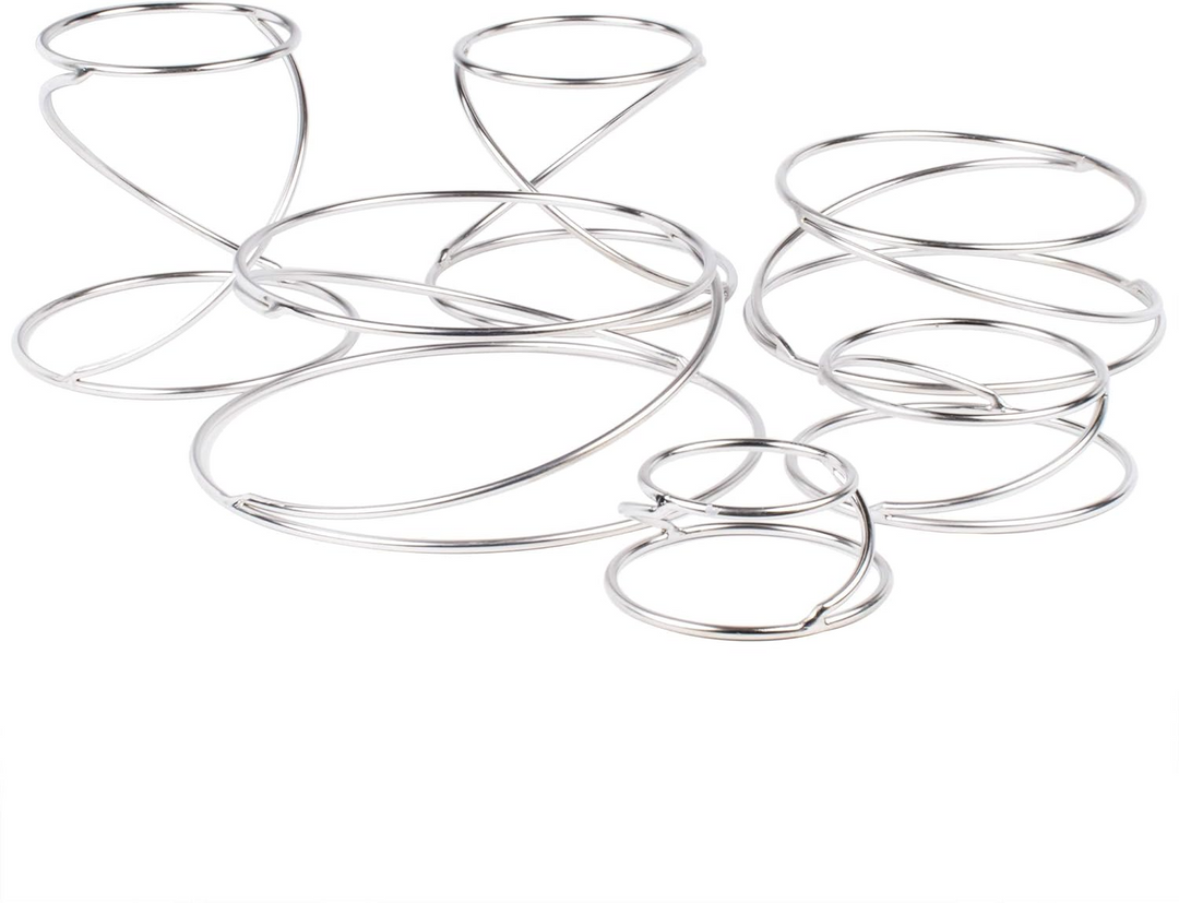 American Metalcraft SSUS6 Stainless Steel Swirl Riser 6 Piece Set