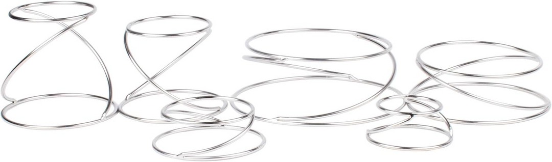 American Metalcraft SSUS6 Stainless Steel Swirl Riser 6 Piece Set