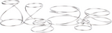 American Metalcraft SSUS6 Stainless Steel Swirl Riser 6 Piece Set