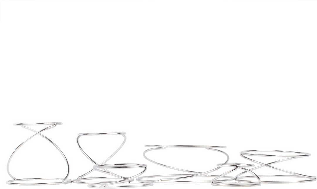 American Metalcraft SSUS6 Stainless Steel Swirl Riser 6 Piece Set