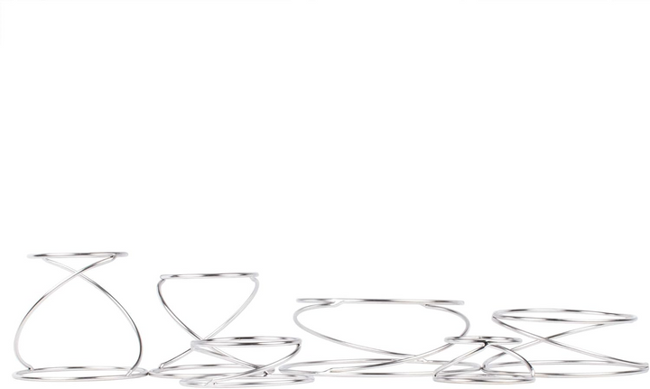 American Metalcraft SSUS6 Stainless Steel Swirl Riser 6 Piece Set