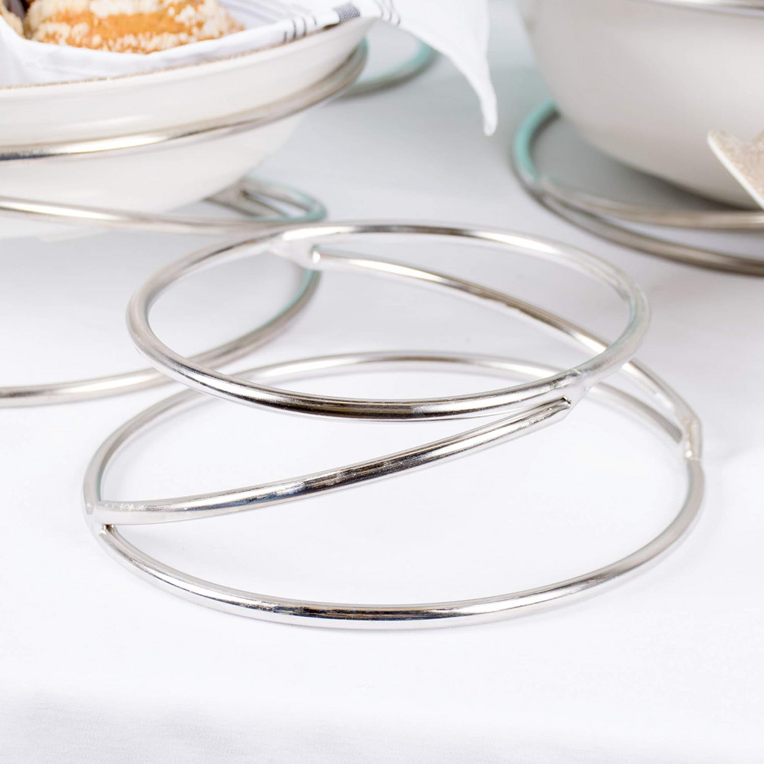 American Metalcraft SSUS6 Stainless Steel Swirl Riser 6 Piece Set