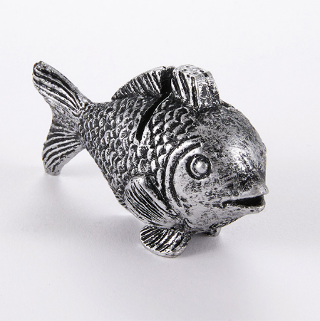 American Metalcraft CHPF Polyresin Fish Whimsical Card Holder American Metalcraft