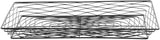 American Metalcraft BNBB13202 Black Rectangular Birdnest Metal Basket 20.5" x 12.625" x 1.75"
