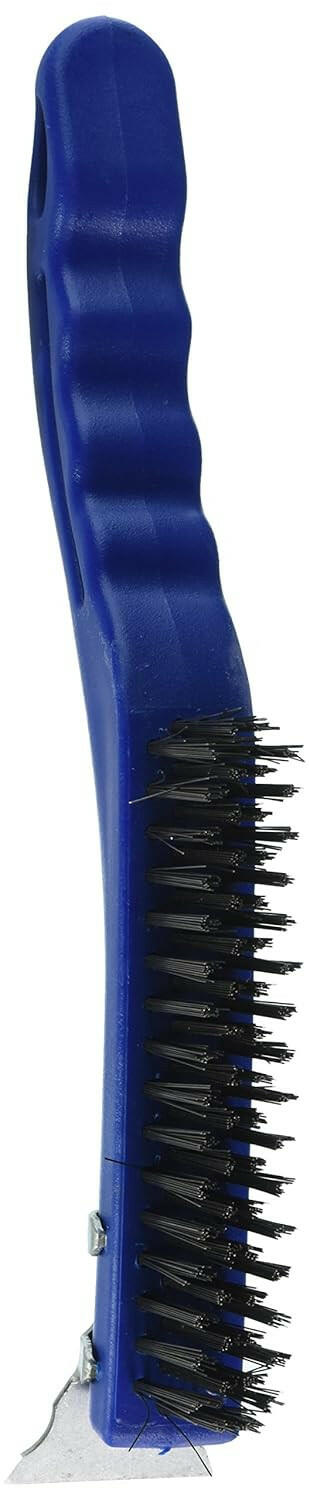 American Metalcraft 1147 Blue Wire Brush with Scraper 11.75" American Metalcraft