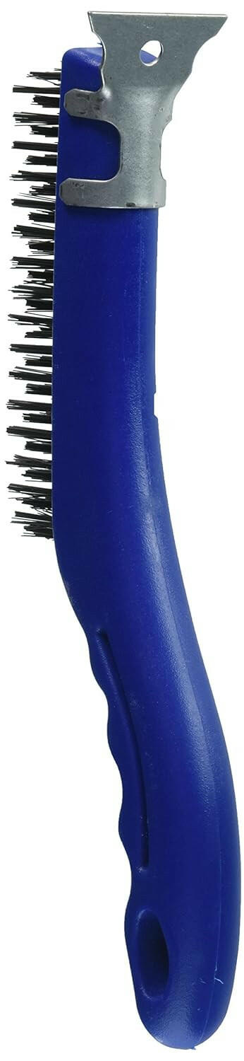 American Metalcraft 1147 Blue Wire Brush with Scraper 11.75" American Metalcraft