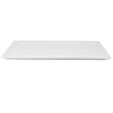 American Metalcraft SCT3 10.5"  5" Rectangle Plate with Three 2" Square Insets