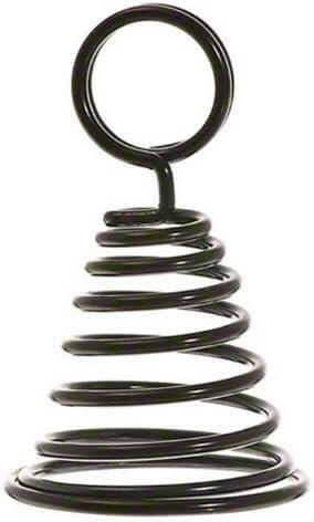 American Metalcraft SNB2 3" Spiral Black Card Holder American Metalcraft