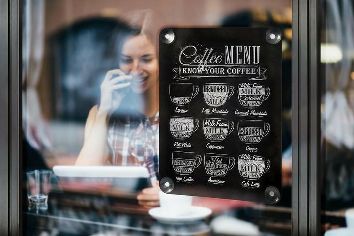 American Metalcraft PFW2736BL 10-7/8" x 13-7/8" Rectangular Double-Sided Window Chalkboard American Metalcraft
