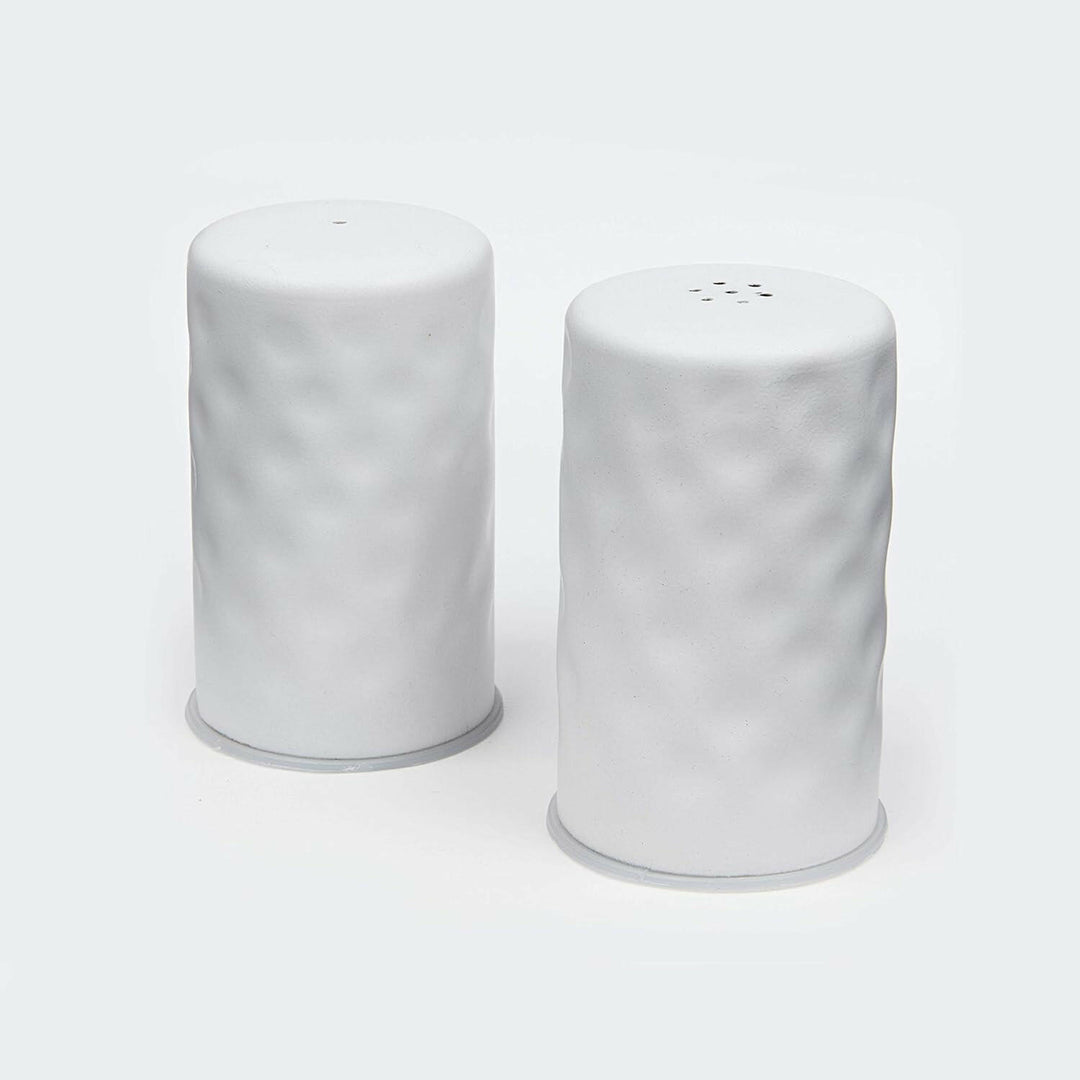 American Metalcraft WHSP2 2 Oz White Hammered Finish Salt and Pepper Shaker Set American Metalcraft