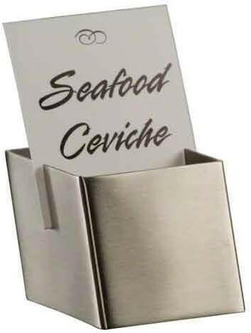 American Metalcraft DXCH2 1 1/8" Stainless Steel "Box" Style Card Holder American Metalcraft