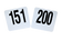 American Metalcraft 4" Table Numbers 151-200