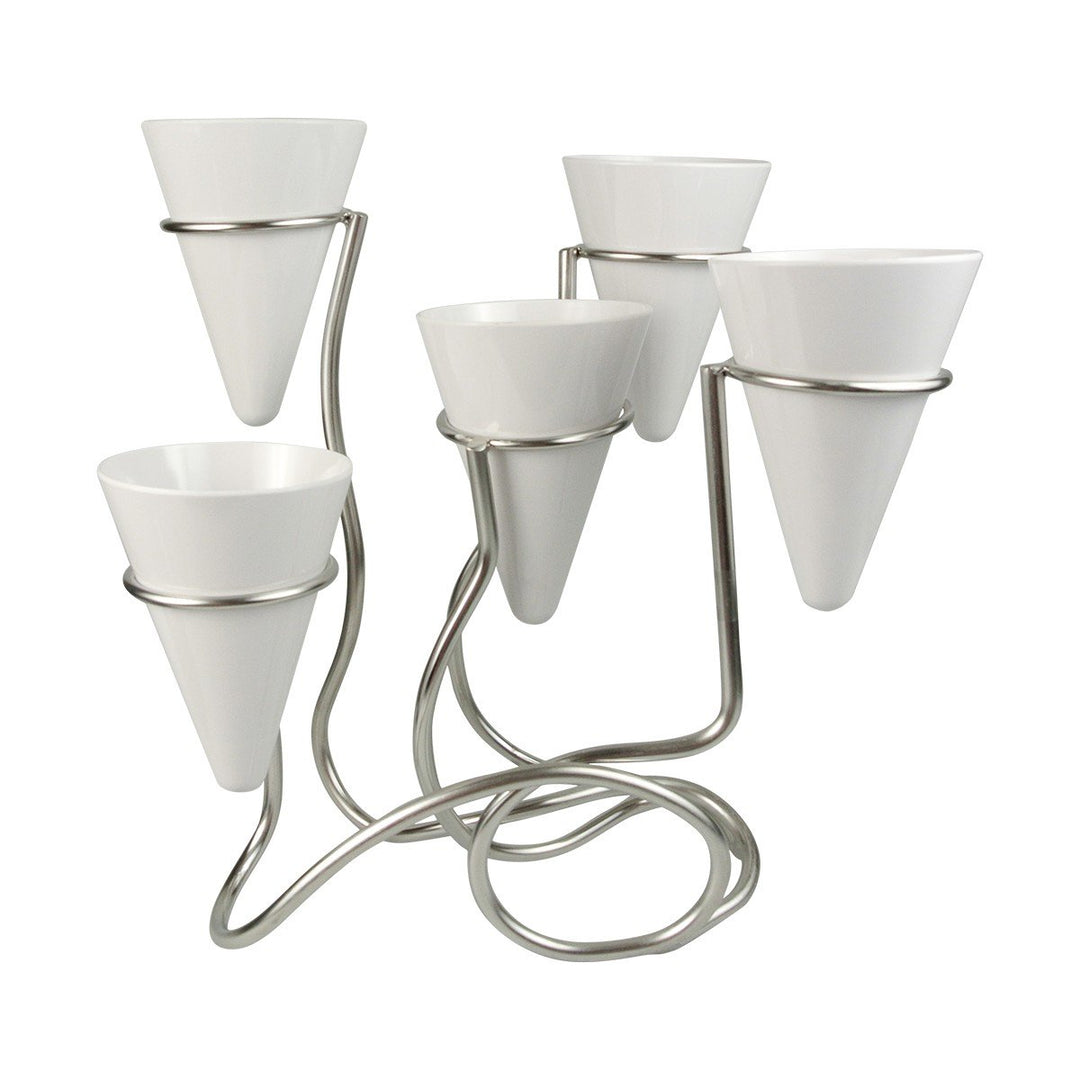 American Metalcraft WS5 Stainless Steel 5-Cone Stand