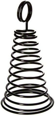 American Metalcraft MHSB7 6" Spiral Black Card Holder American Metalcraft