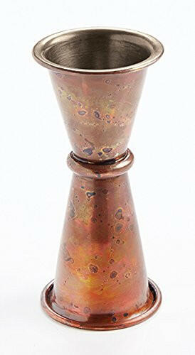 American Metalcraft ACJA 3/4 oz X 1-1/4 oz Antique Copper Jigger American Metalcraft