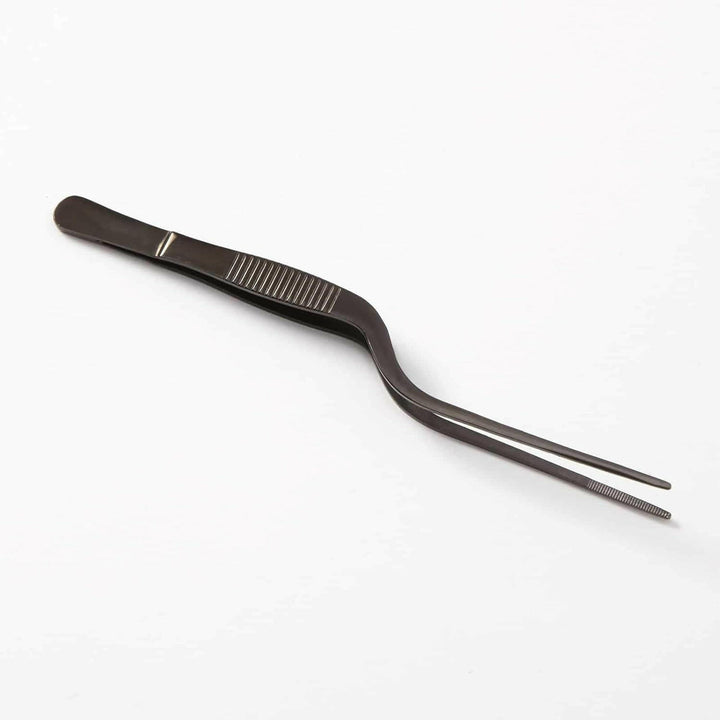 American Metalcraft TWOB6 Black Offset Bar Tweezers American Metalcraft
