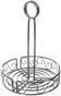 American Metalcraft SSCC6 6-1/4" Stainless Steel Round Scroll Design Condiment Caddy