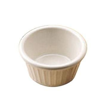 American Metalcraft MRF150W 1.5 oz White Round Melamine Fluted Ramekin American Metalcraft