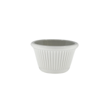 American Metalcraft MRF150W 1.5 oz White Round Melamine Fluted Ramekin