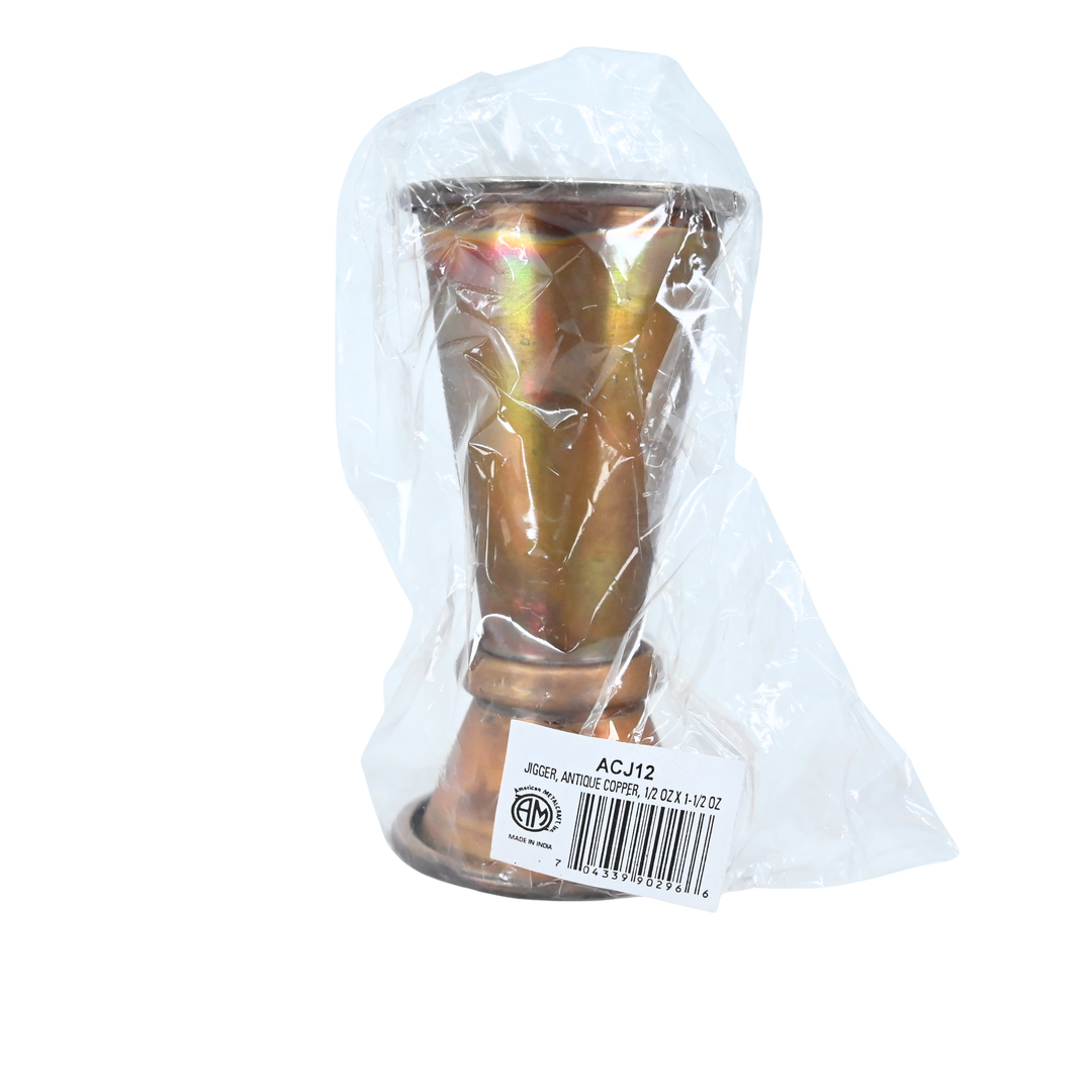 American Metalcraft ACJ12 .5 oz x 1.5 oz Antique Copper Jigger