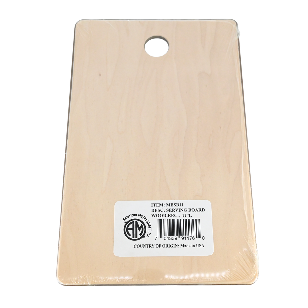American Metalcraft MBSB11 Pressed Maple Wood Serving Board 11" x 7" x .25"