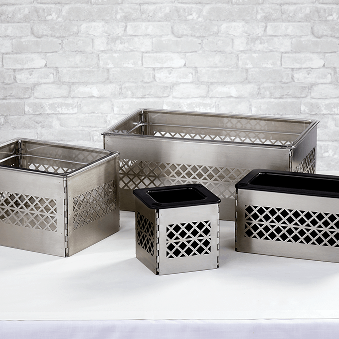 American Metalcraft KSMC20 20.125" x 12.375" x 8.25" KD Sleeve Full Stainless Steel Size Milk Crate