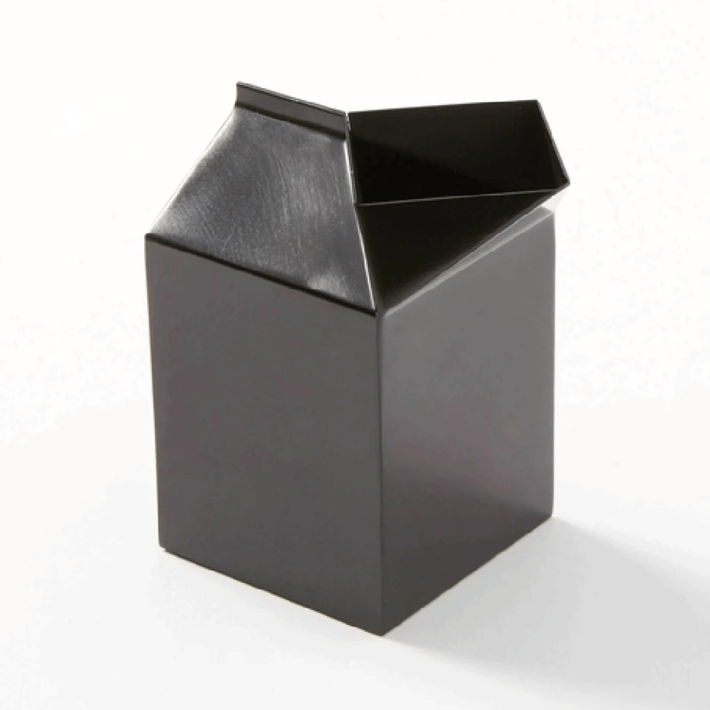 American Metalcraft MCB500 5 oz Black Satin Stainless Steel Milk Carton Creamer