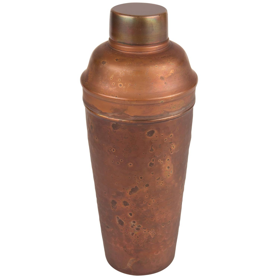 American Metalcraft ACSH Antique Copper Hammered 24 oz Shaker Set