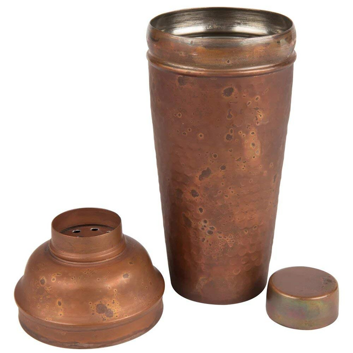 American Metalcraft ACSH Antique Copper Hammered 24 oz Shaker Set
