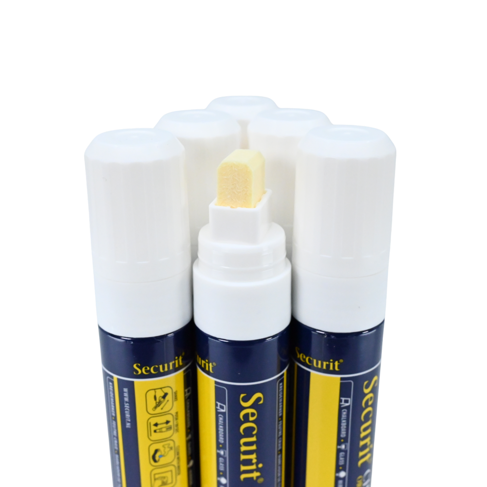 American Metalcraft Securit 6 Pack Big Tip White Chalk Markers (SMA720WT)