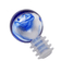 American Metalcraft GSB2 Blue Marble Glass Stopper